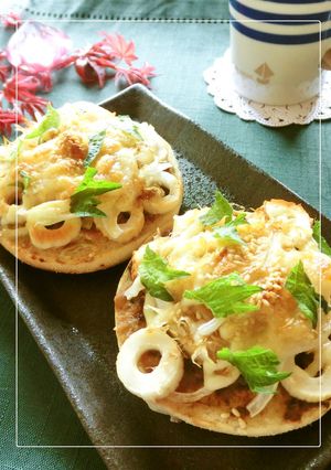 ちくわと新玉葱の梅海苔わさびトースト-レシピのメイン写真