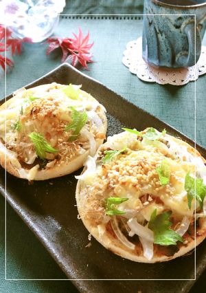 新玉葱の梅海苔わさびおかかトースト-レシピのメイン写真