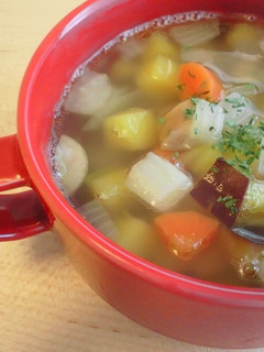 超簡単さつまいもと蕪のコンソメスープ。-レシピのメイン写真