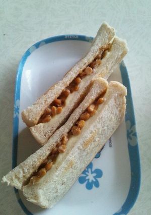 納豆チーズサンド-レシピのメイン写真
