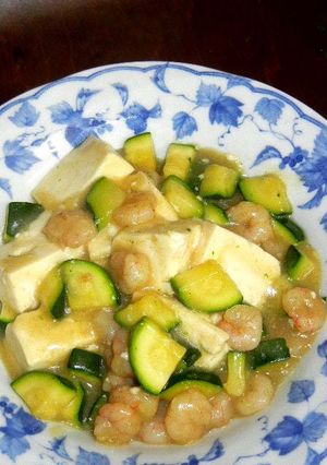豆腐＆小エビとズッキーニの中華旨煮-レシピのメイン写真