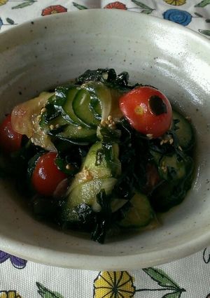 子どもも大好き！胡瓜とワカメの酢の物-レシピのメイン写真