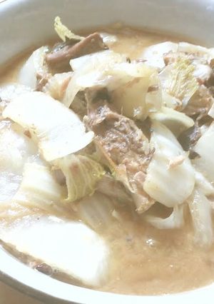 簡単！さば味噌煮缶と白菜のレンジ蒸し-レシピのメイン写真
