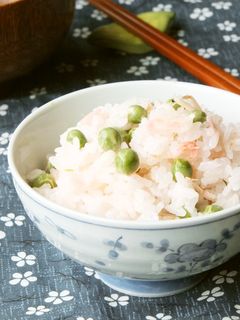 桜えびdeほんのりピンク色❀豆ごはん-レシピのメイン写真