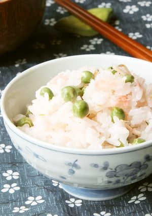 桜えびdeほんのりピンク色❀豆ごはん-レシピのメイン写真
