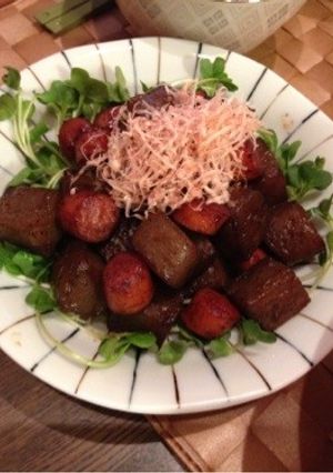 旨旨〜こんにゃくとウィンナーのソースマヨ-レシピのメイン写真