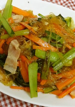 早うま　野菜たっぷり春雨のオイスター炒め-レシピのメイン写真
