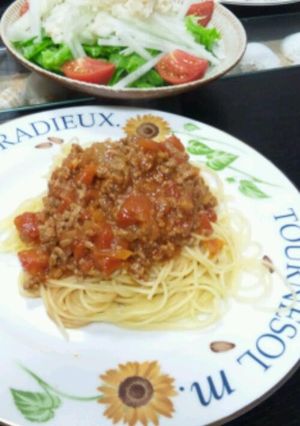 我が家のミートソーススパゲティ♪-レシピのメイン写真