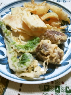 米粉で春野菜ー山菜の天ぷら-レシピのメイン写真