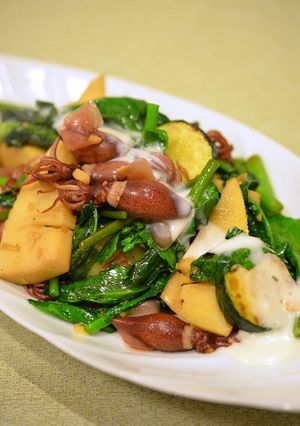 ほたるいかと春野菜のホットサラダ-レシピのメイン写真