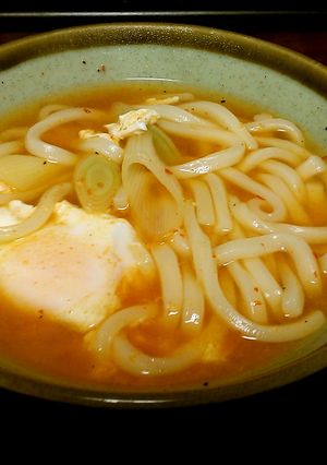 手抜きで質素なキムチ風うどん-レシピのメイン写真