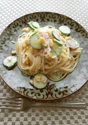 ウチのいつものスパサラ-レシピのメイン写真