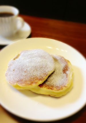 ＊ひとりカフェ＊ リコッタパンケーキ-レシピのメイン写真