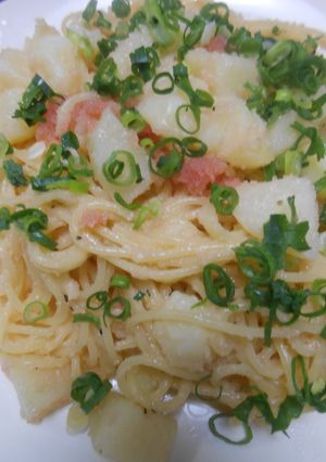新じゃがいもとタラコのパスタ-レシピのメイン写真