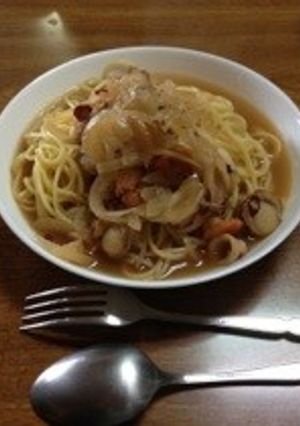 美味しいシーフードスープパスタ-レシピのメイン写真