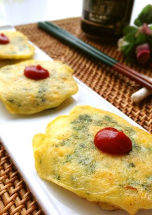 たっぷりパセリのチーズ落とし焼き♪-レシピのメイン写真
