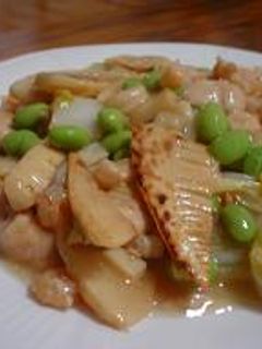 白菜と筍、鶏ささ身の中華炒め-レシピのメイン写真