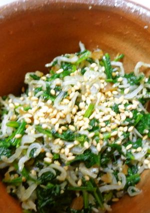 大根の間引き菜（大根の葉）とちりめん❖-レシピのメイン写真