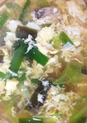 和出汁の卵スープ　鰹と韮とキャベツ入-レシピのメイン写真