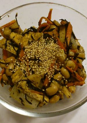 超追いがつおつゆDE簡単ひじきと大豆煮 -レシピのメイン写真