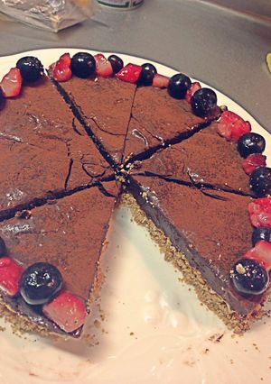 砕いて溶かすだけ！タルト風生チョコケーキ-レシピのメイン写真
