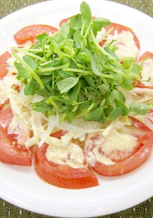 簡単！豆苗のトマトサラダ-レシピのメイン写真