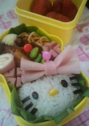 ☆保育士が作るキャラ弁☆キティ-レシピのメイン写真