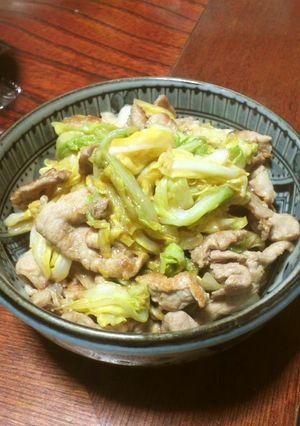 豚コマとキャベツの黄金の味-レシピのメイン写真