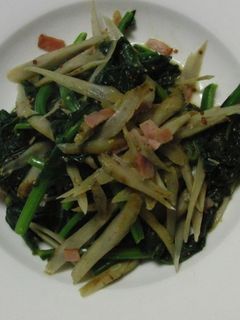 ほうれん草とごぼうの炒め-レシピのメイン写真