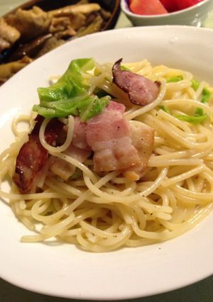 キャベツとベーコンのクリームパスタ-レシピのメイン写真