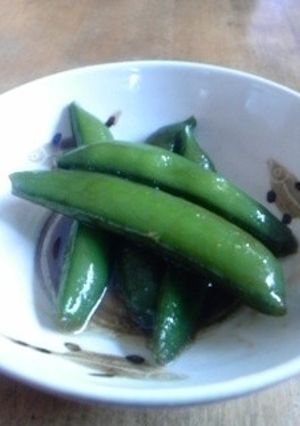 スナップえんどうの辛子醤油和え-レシピのメイン写真