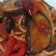 なすのトマトソースパスタ