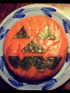 ハロウィンパーティにスモークサーモン寿司-レシピのメイン写真