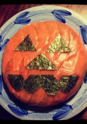 ハロウィンパーティにスモークサーモン寿司-レシピのメイン写真