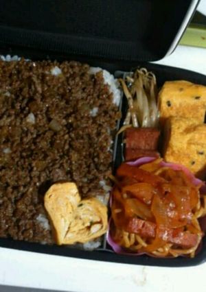 旦那 そぼろ弁当-レシピのメイン写真