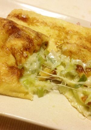 絶品♡油揚げのとろ〜りねぎチーズ焼き-レシピのメイン写真