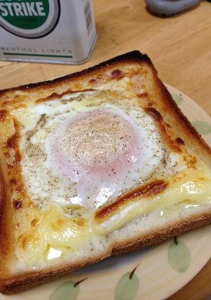 まよたまトースト-レシピのメイン写真
