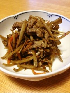 常備菜 ごぼうの牛肉入りきんぴら-レシピのメイン写真