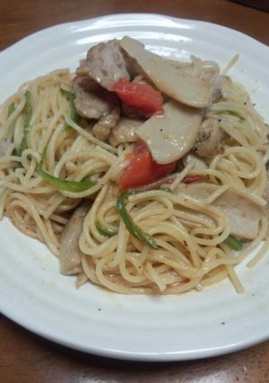 フライパンひとつ！チキンときのこのパスタ-レシピのメイン写真