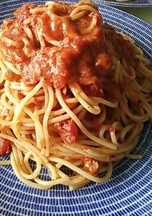 包丁不使用！簡単トマトパスタ-レシピのメイン写真