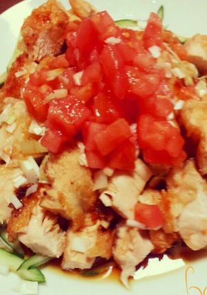 トマトでさっぱりむね肉の甘酢ソース-レシピのメイン写真