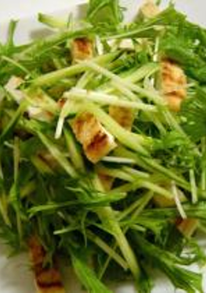 水菜とお揚げの和風サラダ-レシピのメイン写真