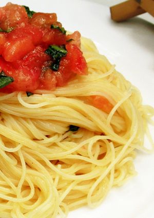 冷製パスタ　トマト＆バジル-レシピのメイン写真