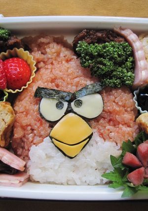 簡単キャラ弁☆アングリーバード①レッド-レシピのメイン写真