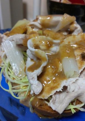 激ウマ☆豚ロース冷しゃぶごまだれトースト-レシピのメイン写真