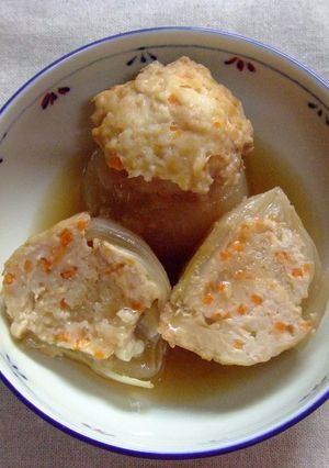 新玉の肉づめ❤道明寺粉入り-レシピのメイン写真
