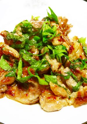 豚こま切れ肉の照り焼き（青じそ風味）-レシピのメイン写真