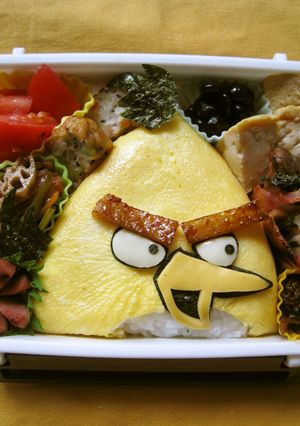 簡単キャラ弁☆アングリーバード③イエロー-レシピのメイン写真