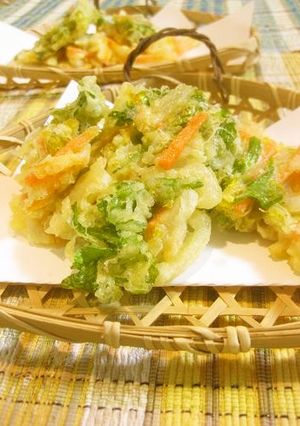 オッサンの菜の花かき揚げ-レシピのメイン写真