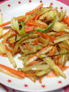 ヒゲにんにくの野菜炒め-レシピのメイン写真